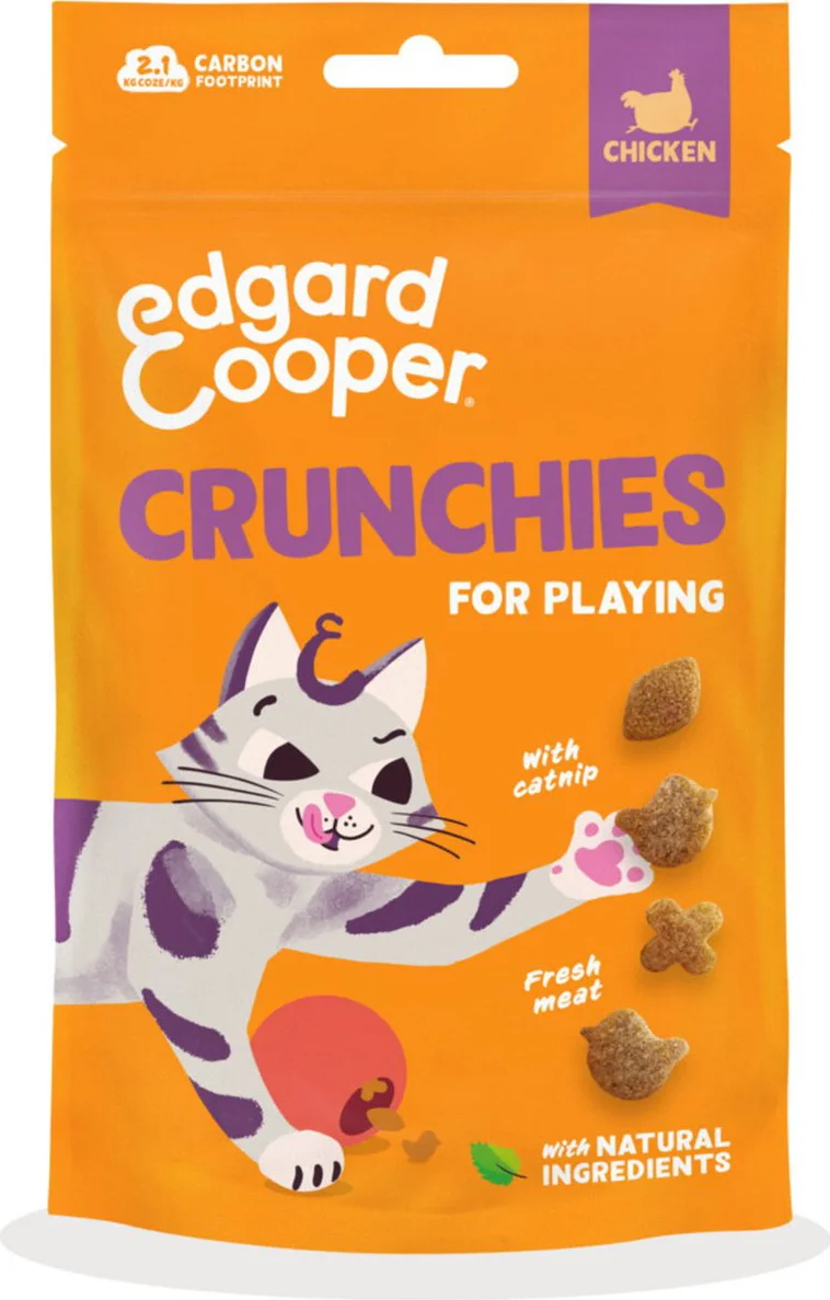 Edgard & Cooper Adult Crunchies Kattensnack Kip 50 gr