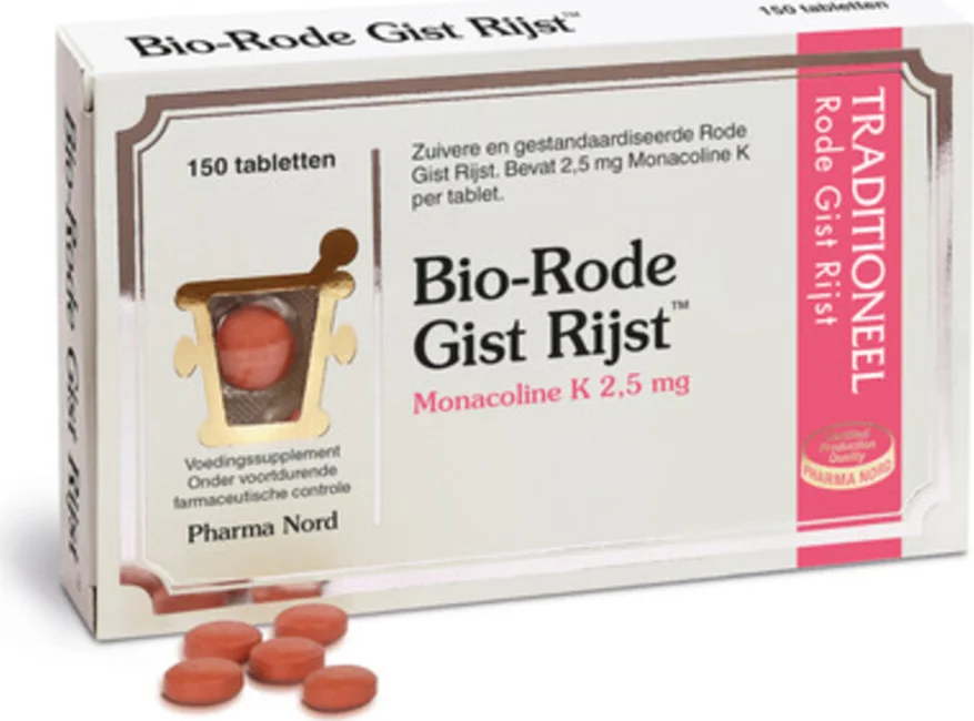 2x Pharma Nord Bio-Rode Gist Rijst 150 tabletten