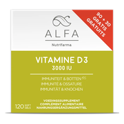 Alfa Vitamine D3 3000IU Immuniteit & Botten Softgels 120SG