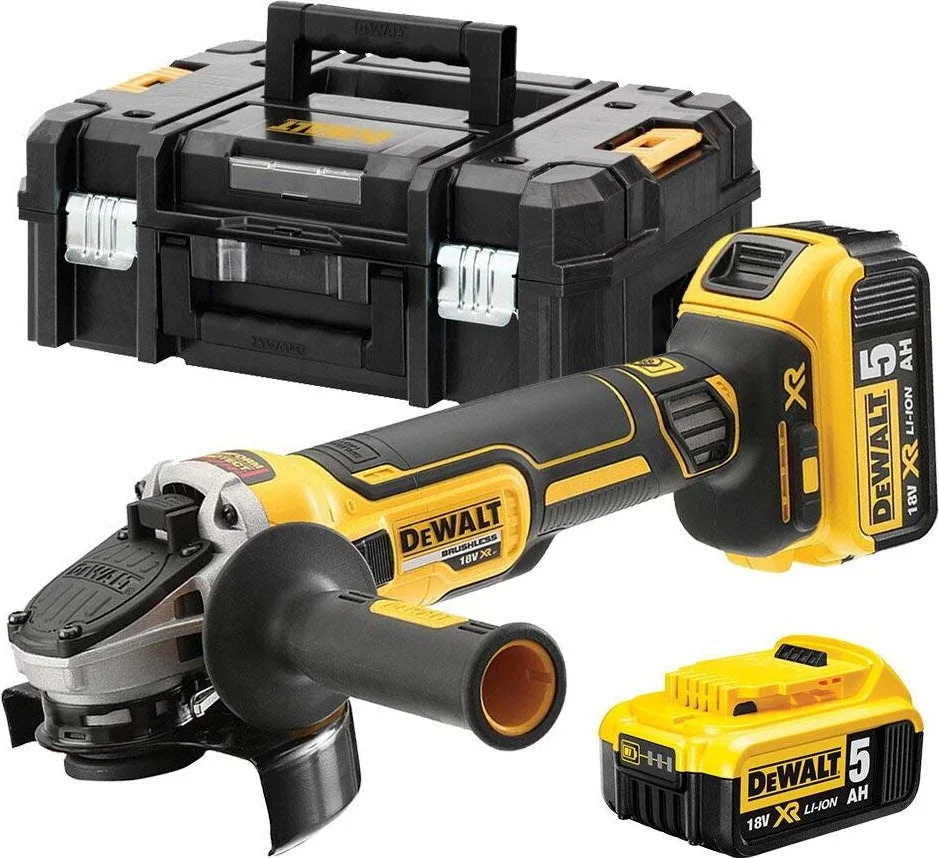 DeWALT DCG405P2 Accu haakse slijper 125mm 18V XR 5.0Ah in TSTAK