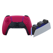 Sony PlayStation 5 DualSense Draadloze Controller Cosmic Red + BlueBuilt oplaadstation
