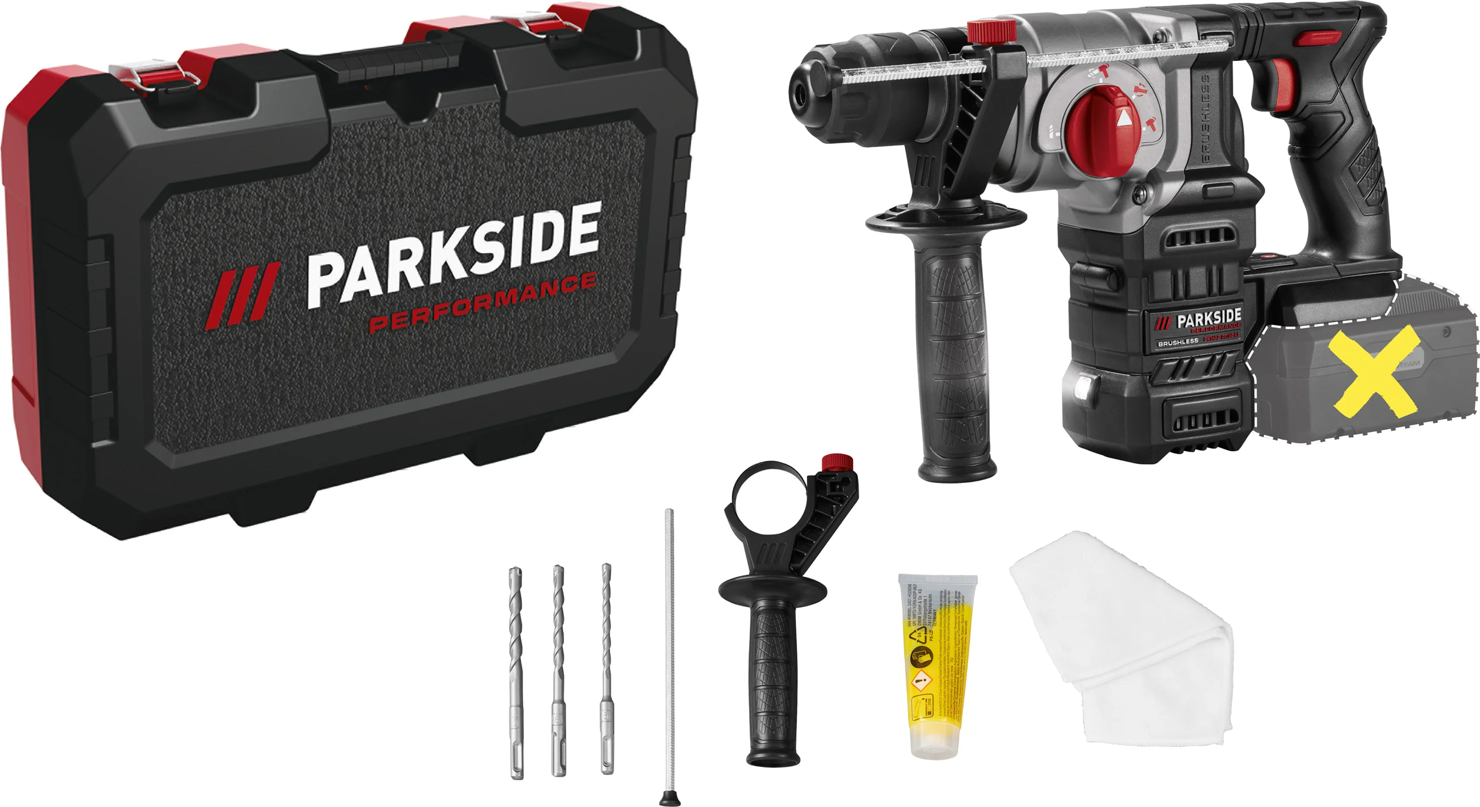 PARKSIDE PERFORMANCE Accu-boorhamer 20 V zonder accu en oplader