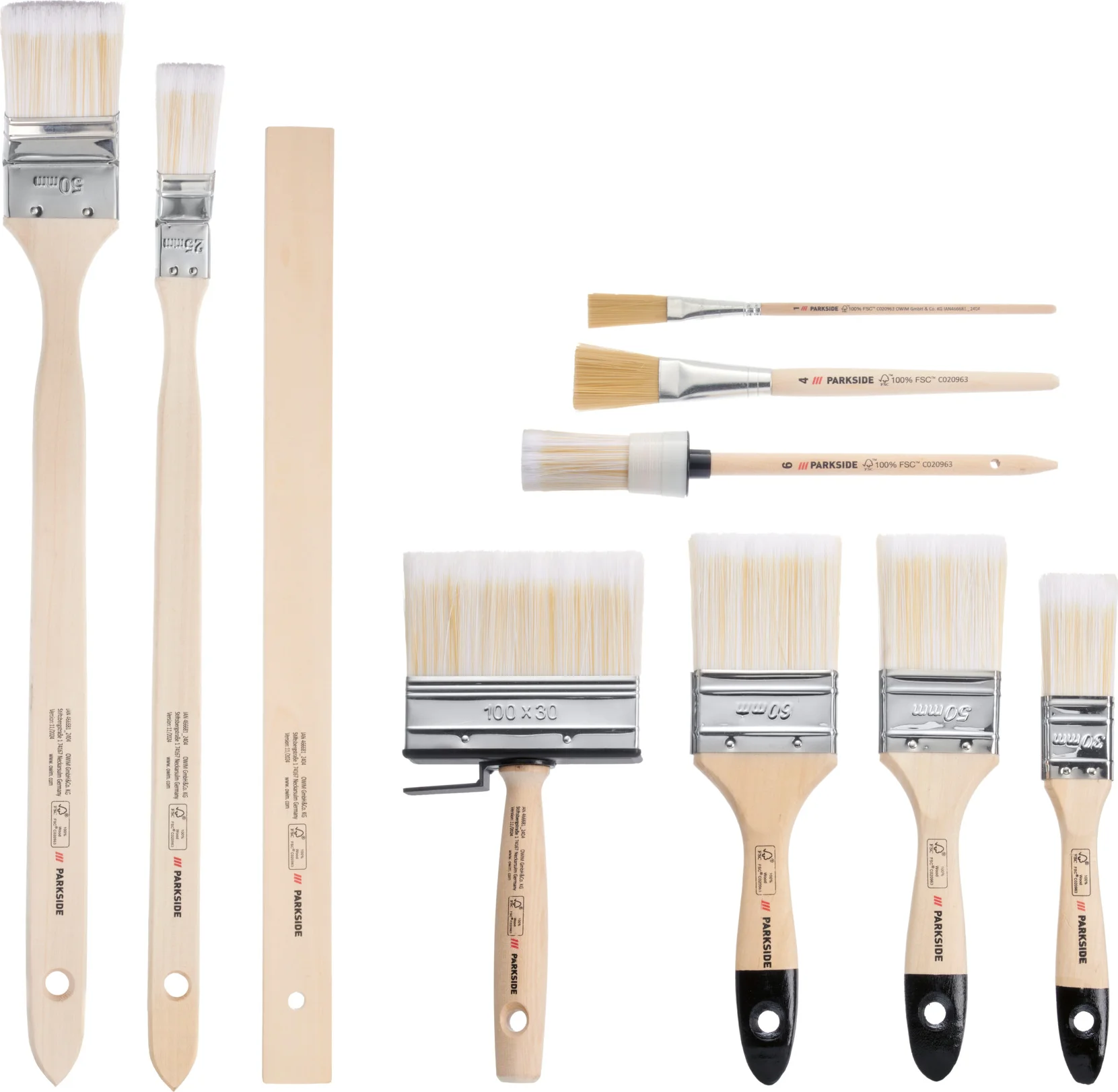 PARKSIDE Kwastenset 10-delig (Acryl)