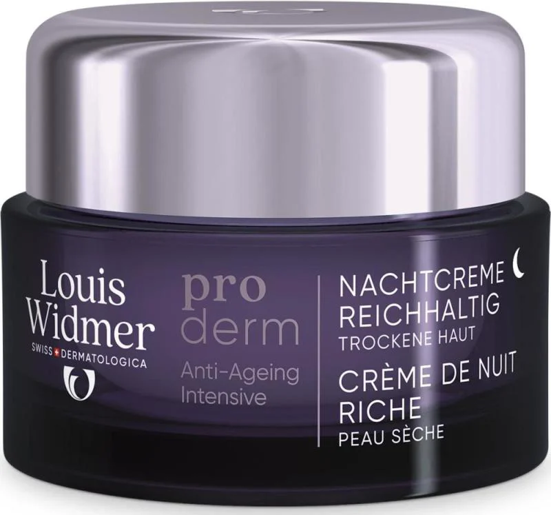 Louis Widmer Proderm Nachtcrème Rijke Textuur Ongeparfumeerd 50ml