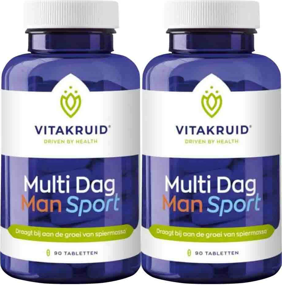 2x Vitakruid Multi Dag Man Sport 90 tabletten