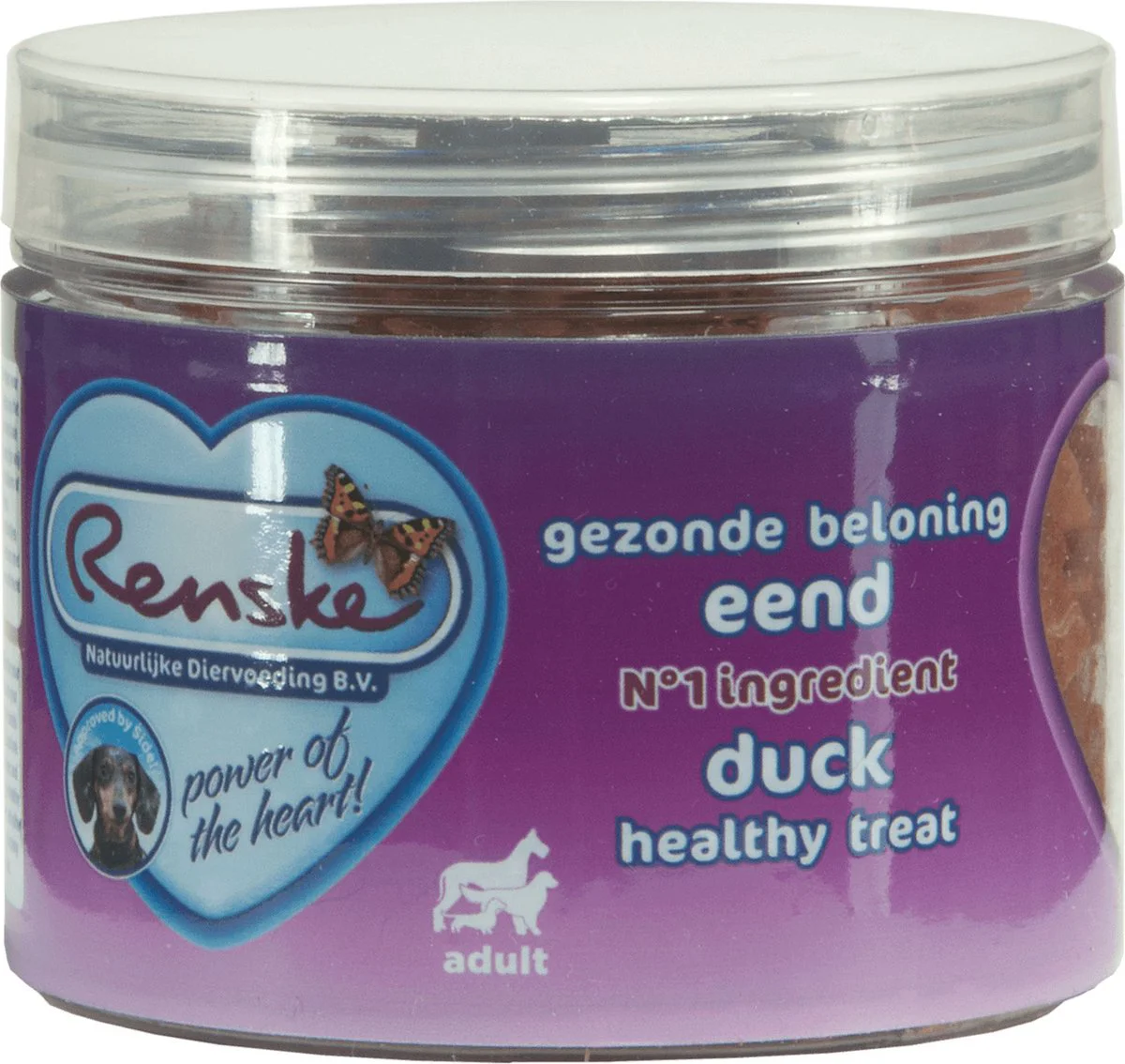 Renske Gezonde Beloning Hartjes Hondensnack Eend 100 gr