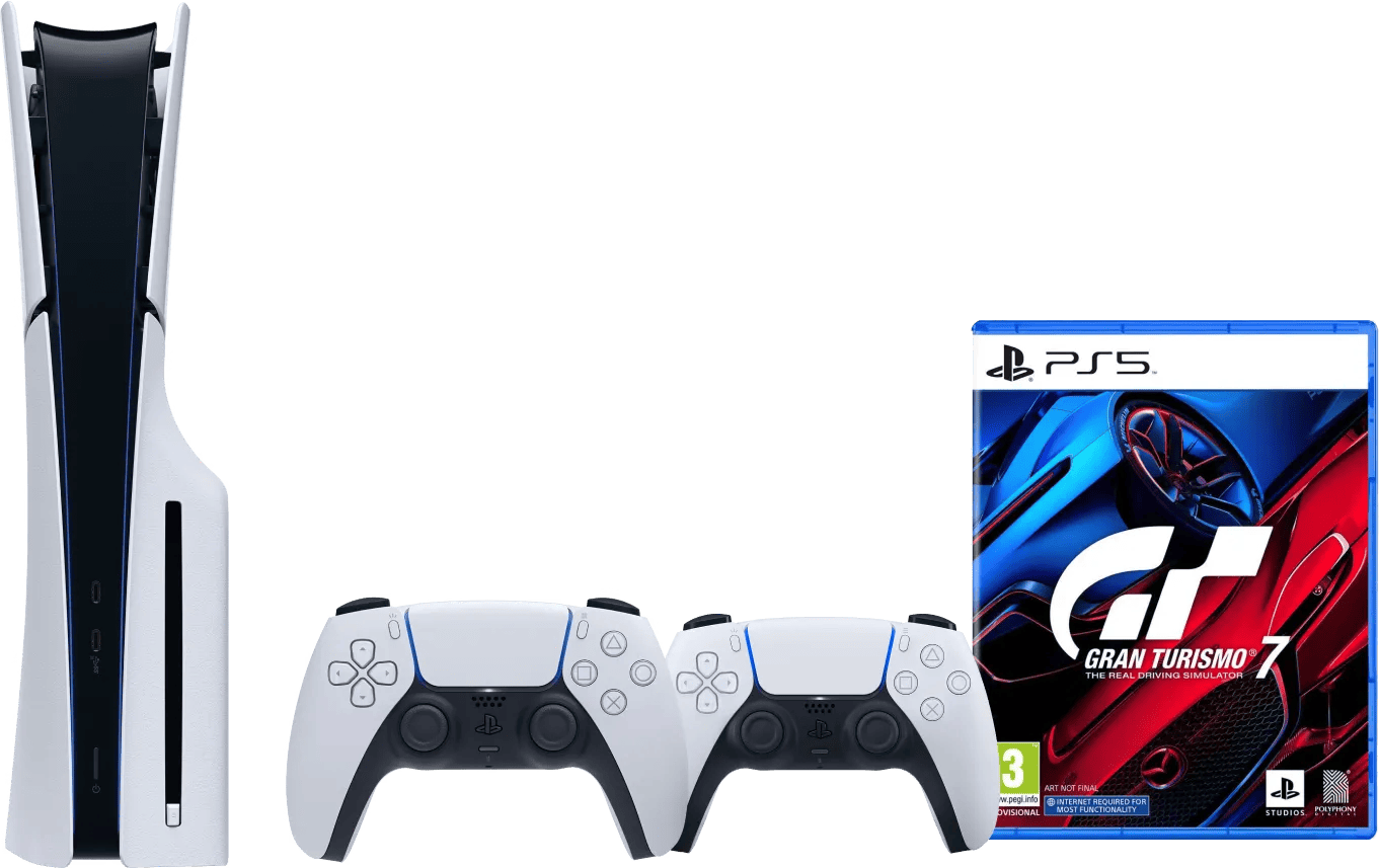 Sony PlayStation 5 Slim Disc Edition + Gran Turismo 7 + Extra Controller Wit
