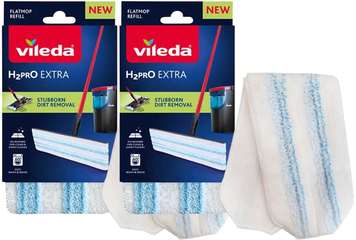 2x Vileda H2Pro Dweil Navulling H2Pro Flatmop 1 Stuk