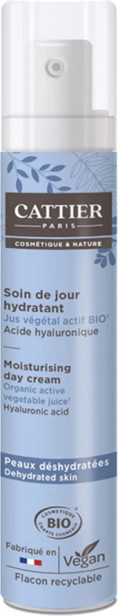 Cattier Moisturising Day Cream Hyaluronic Acid Dehydtrated Skin 50ML