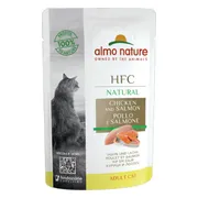48x Almo Nature HFC Natural Kattenvoer Nat Kip & Zalm 55 gr