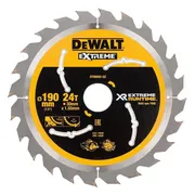 DeWALT Cirkelzaagblad voor Hout | Extreme Runtime | Ø 190mm Asgat 30mm 24T - DT99562-QZ