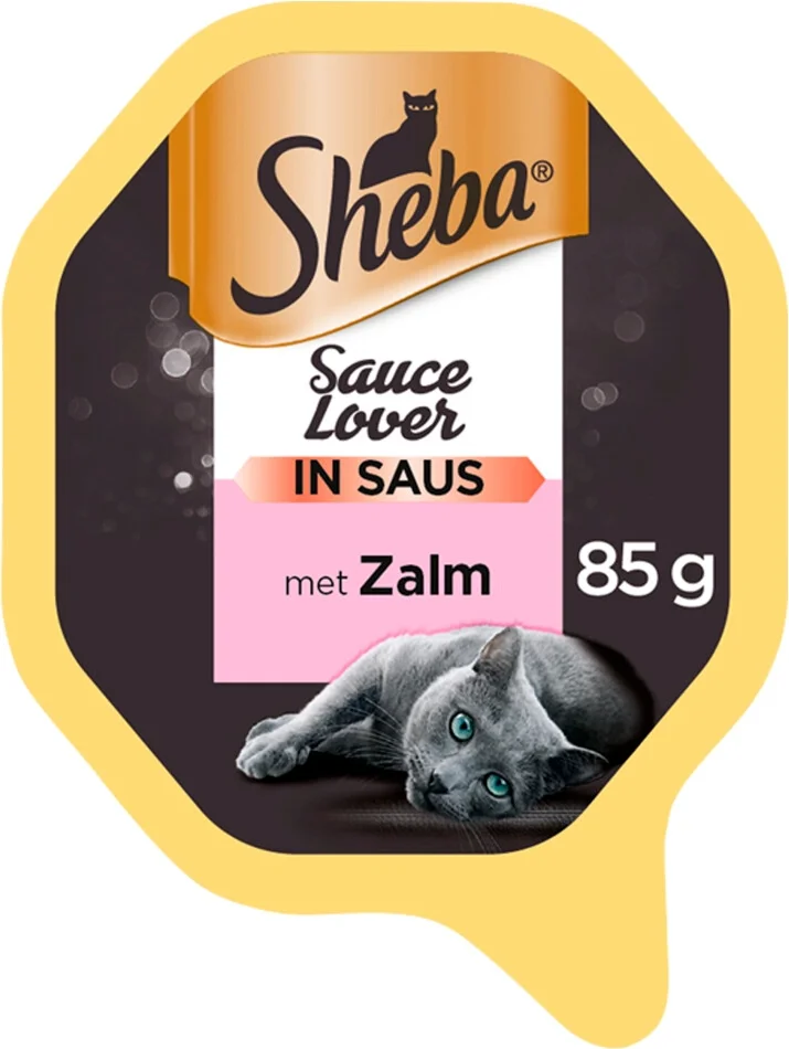 Sheba Kattenvoer Natvoer Sauce Lovers Zalm 85 gr