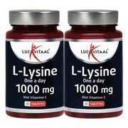 2x Lucovitaal L-Lysine 1000 mg One a Day 30 tabletten