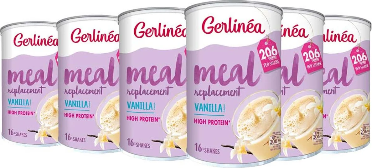 6x Gerlinea Milkshake Vanille 436 gr