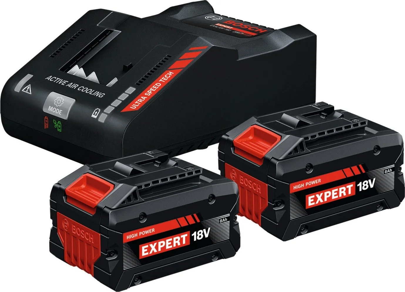 Bosch Professional EXPERT Accu starterset 2x EXBA 18V-80 + EXAL 18V-160 - 1600A0373T