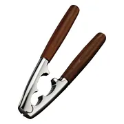 Westmark Notenkraker, Monopol Edition, met houten handgrepen, lengte: 18,1 cm, gegoten zink, Estetico, zilver/bruin, 16803360