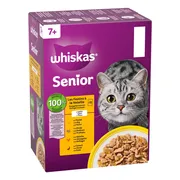 Whiskas Kattenvoer Nat Senior 7+ Gevogelte in Gelei Multipack 12x85 gr
