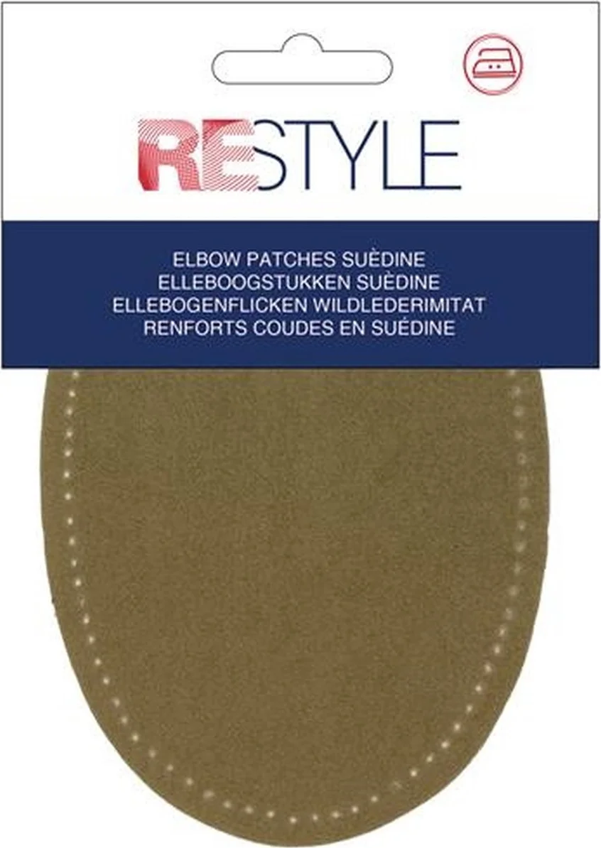 Restyle Elleboogstukken Suèdine 14 cm x 9,5 cm Opstrijkbaar 542