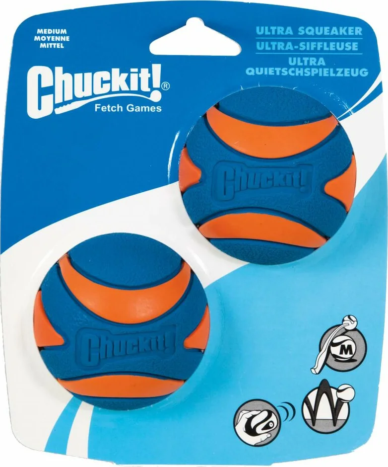 Chuckit Ultra Squeaker Ball Medium ø 6 cm 2 stuks