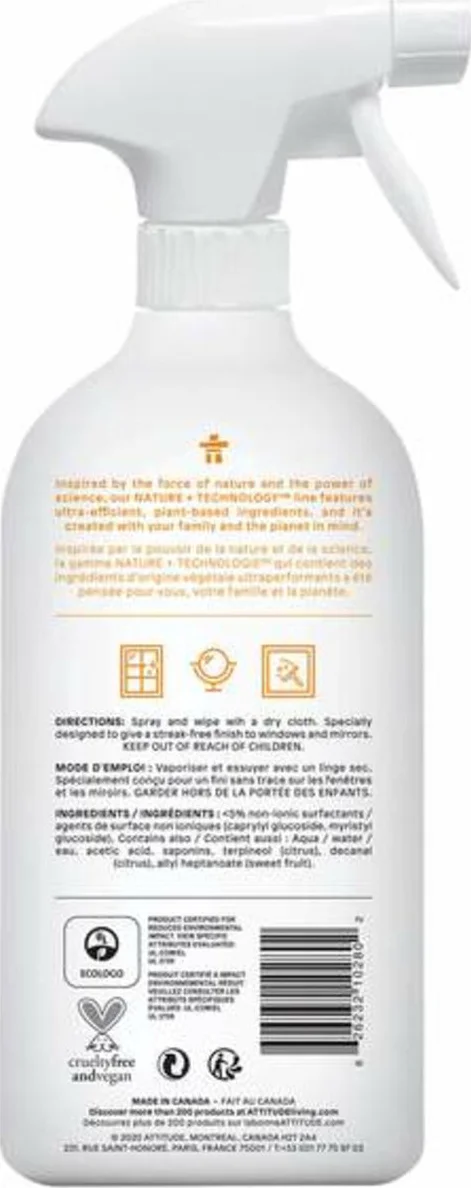 Attitude Raam- en Glasreiniger 800 ml
