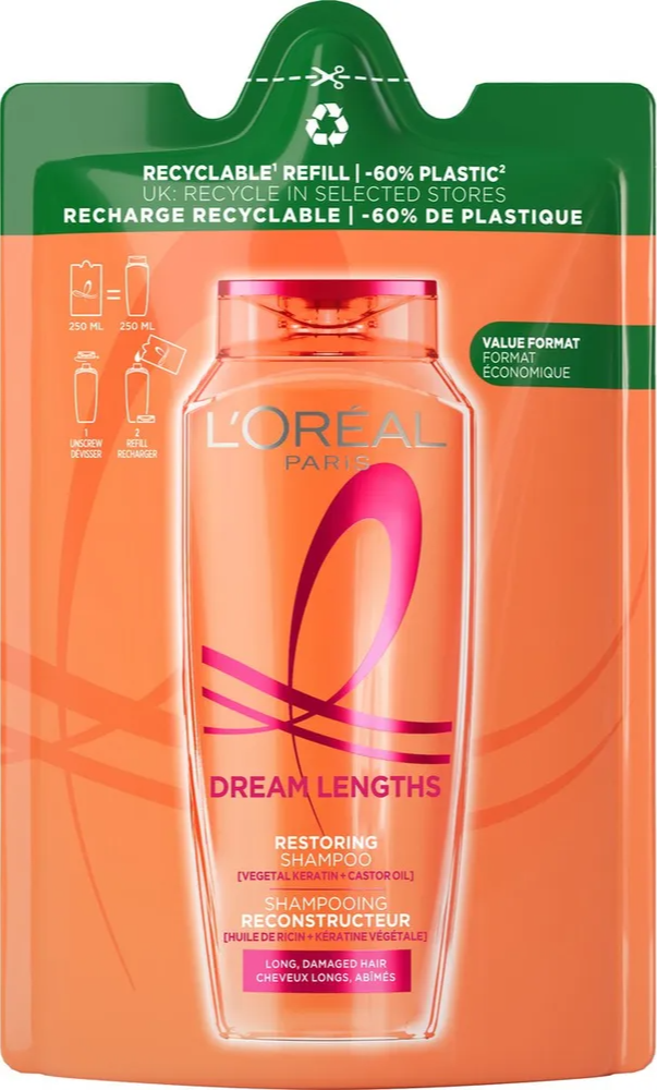 L'Oréal Elvive Dream Lengths Shampoo Refill 250 ml