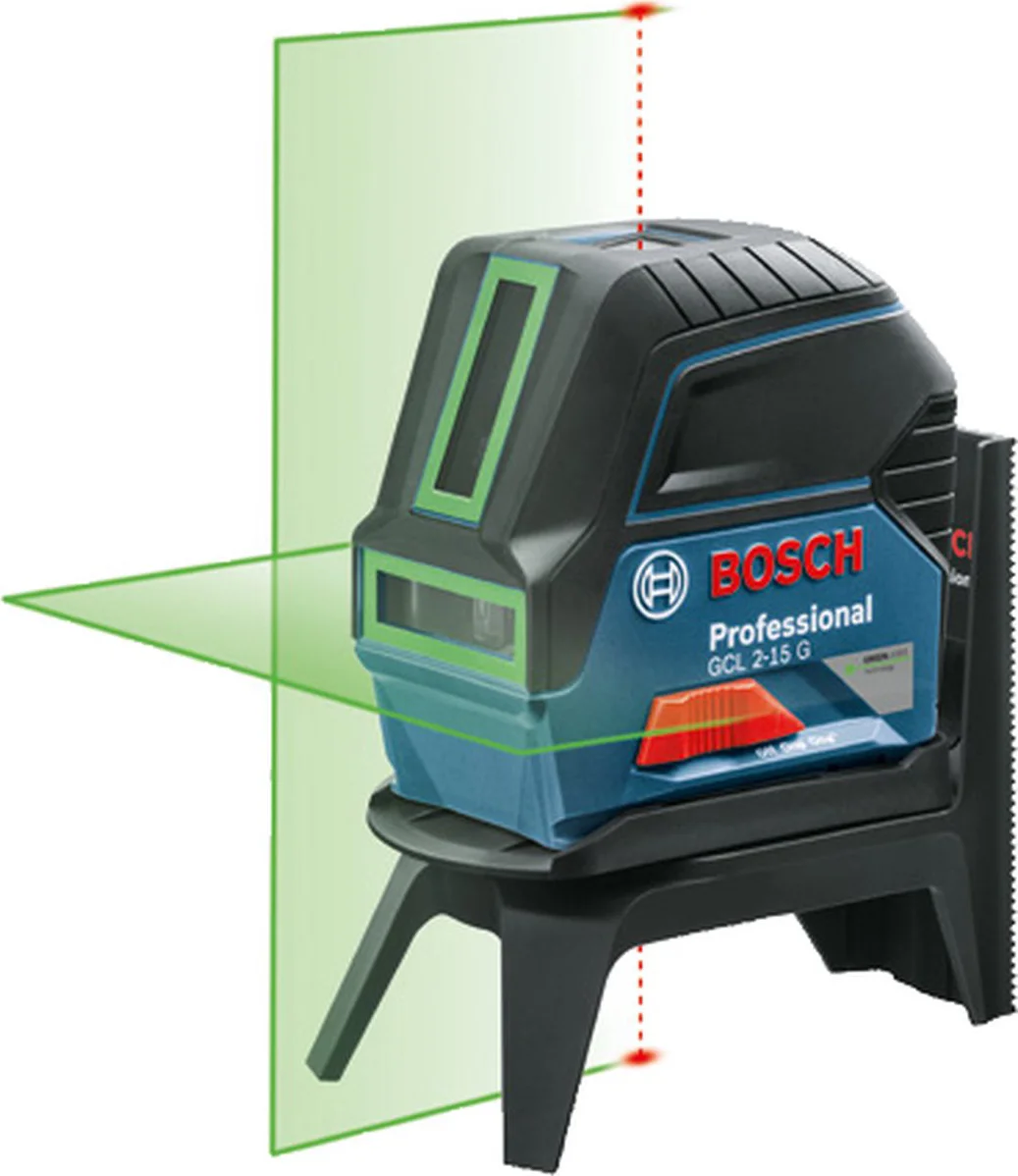 Bosch Professional GCL 2-15 G Punt- en kruislijnlaser groen in koffer - 0601066J00