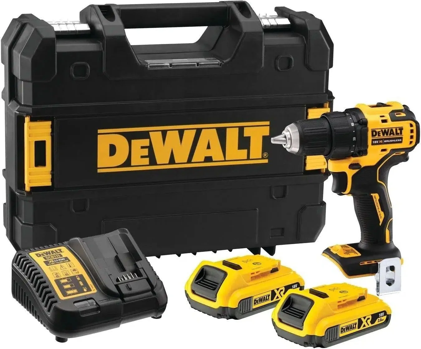DeWALT DCD708D2T Compacte accu schroefboormachine 18V XR 2.0Ah in TSTAK