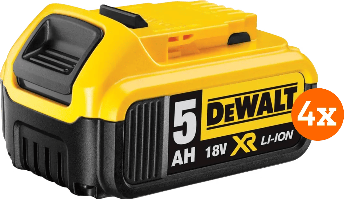 DeWalt DCB184-XJ 18V 5,0 Ah Accu 4-pack
