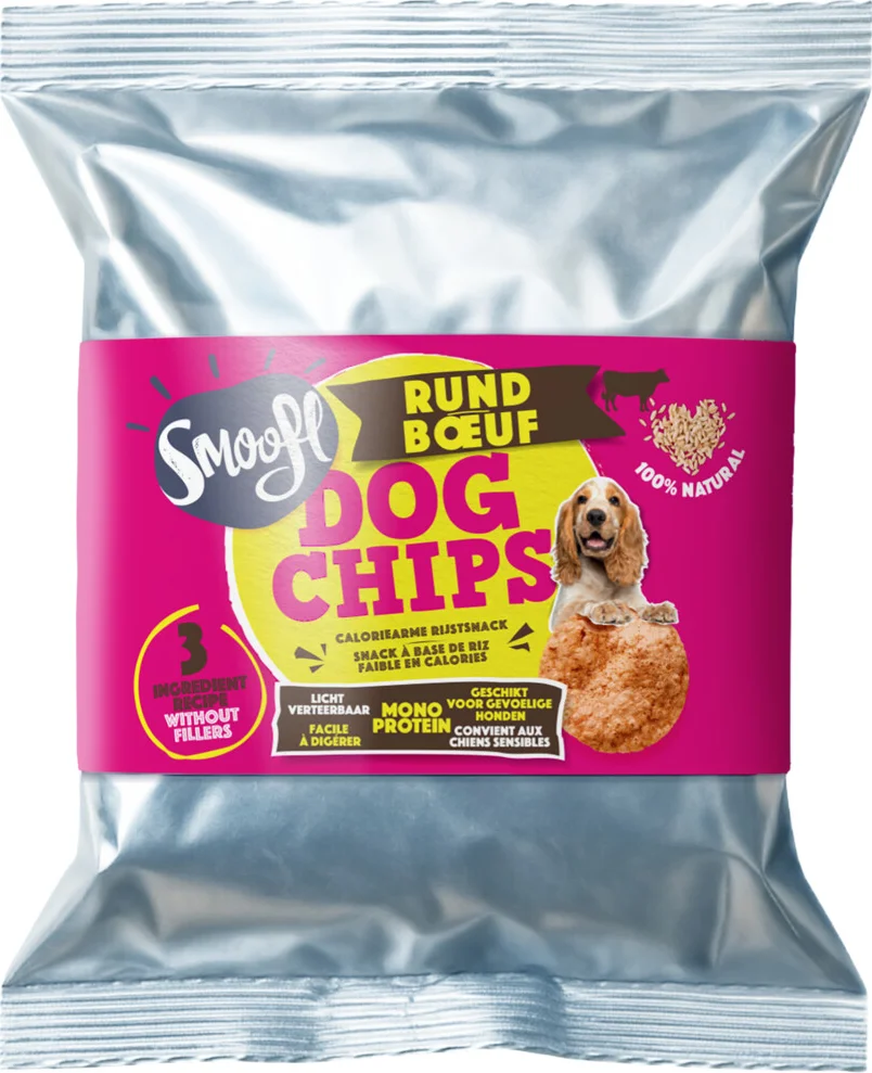 Smoofl Hondensnack Dog Chips Rund 50 gr