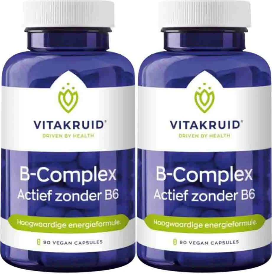 2x Vitakruid B-Complex Actief Zonder B6 90 vegancapsules