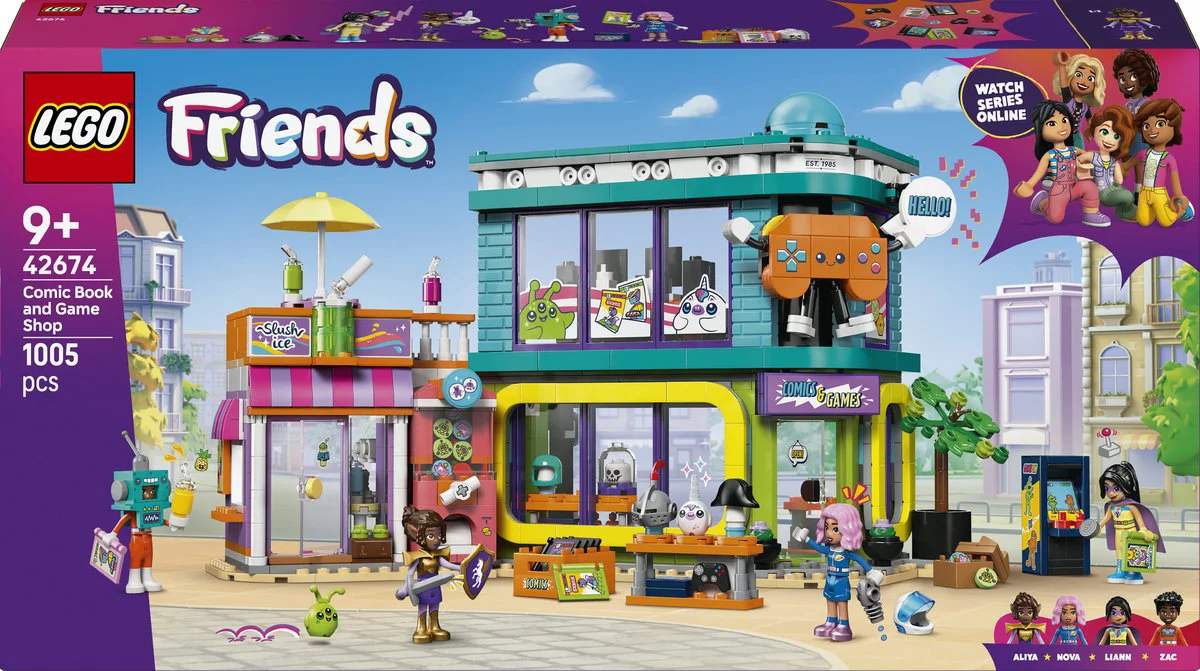 LEGO Friends Stripboeken- en gamewinkel 42674
