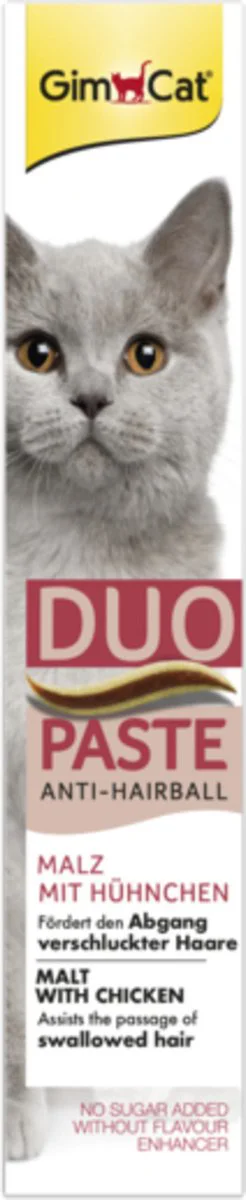 GimCat Anti-Hairball Duo-Paste Kip & Mout 50 gr