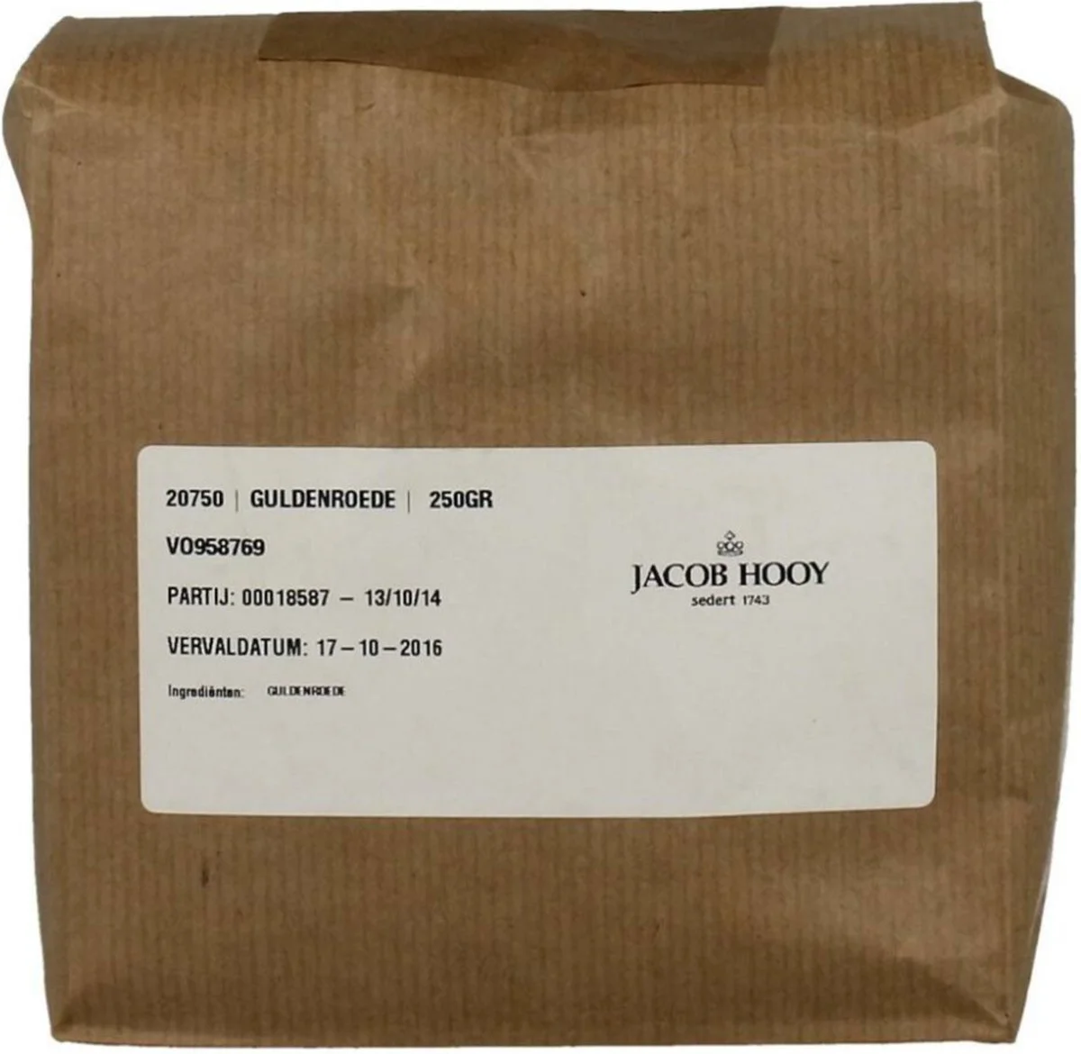 Jacob Hooy Guldenroede Blad Gesneden 250gr