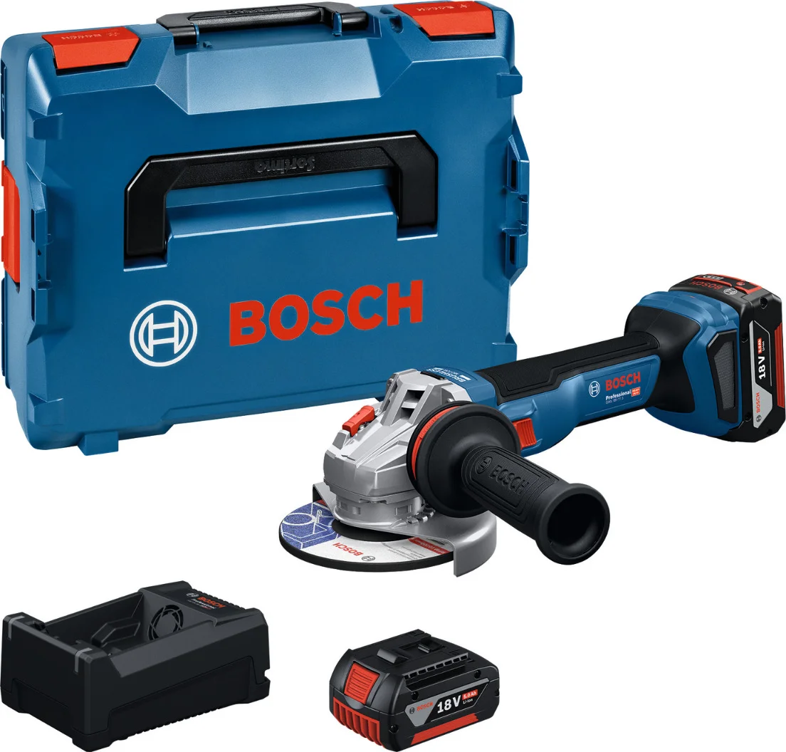 Bosch Professional GWS 18V-11 S Accu haakse slijper 125mm 18V 5.0Ah in L-Boxx - 06019N4002