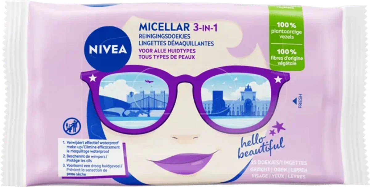 Nivea Micellair 3-in-1 Reinigingsdoekjes 25ST