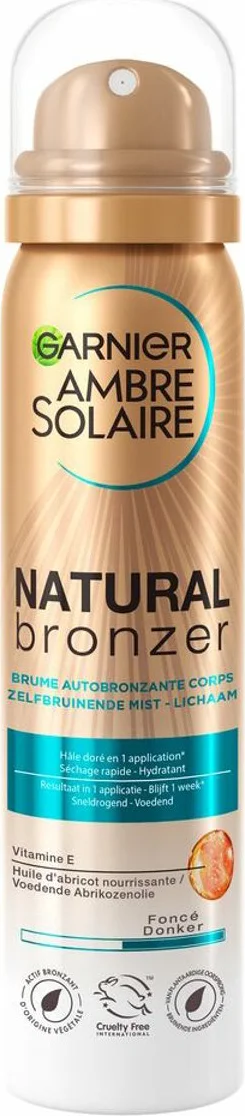 3x Garnier Ambre Solaire Natural Bronzer Zelfbruinende Body Mist 150 ml