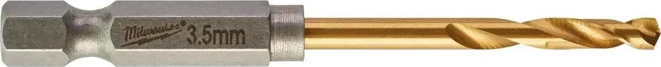 Milwaukee Metaalboor Shockwave HSS-G TiN Red Hex 3,5 x 69 mm VE=2 - 48894707