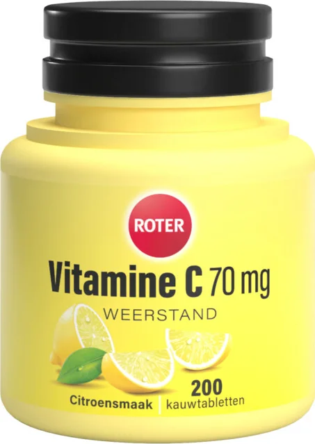 4x Roter Vitamine C 70 mg Citroen 200 kauwtabletten