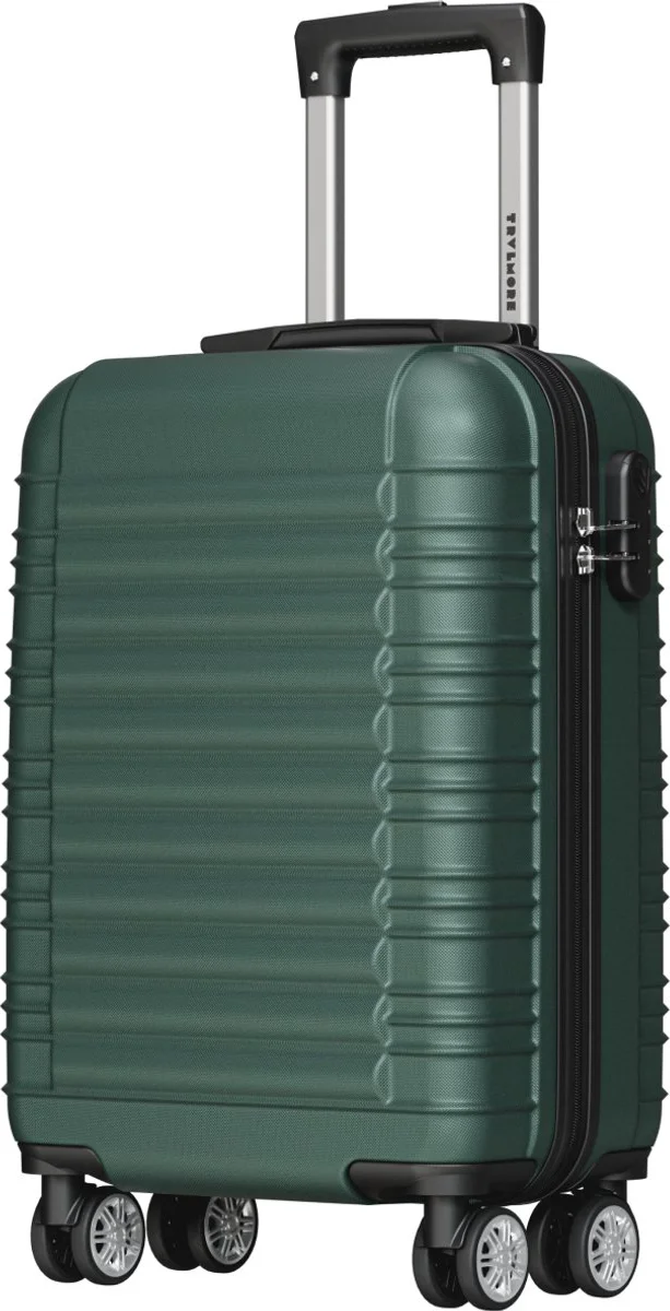 TRVLMORE Handbagage Koffer - 38L - Cijferslot - Lichtgewicht - Trolley - 54x34x22cm - Donkergroen