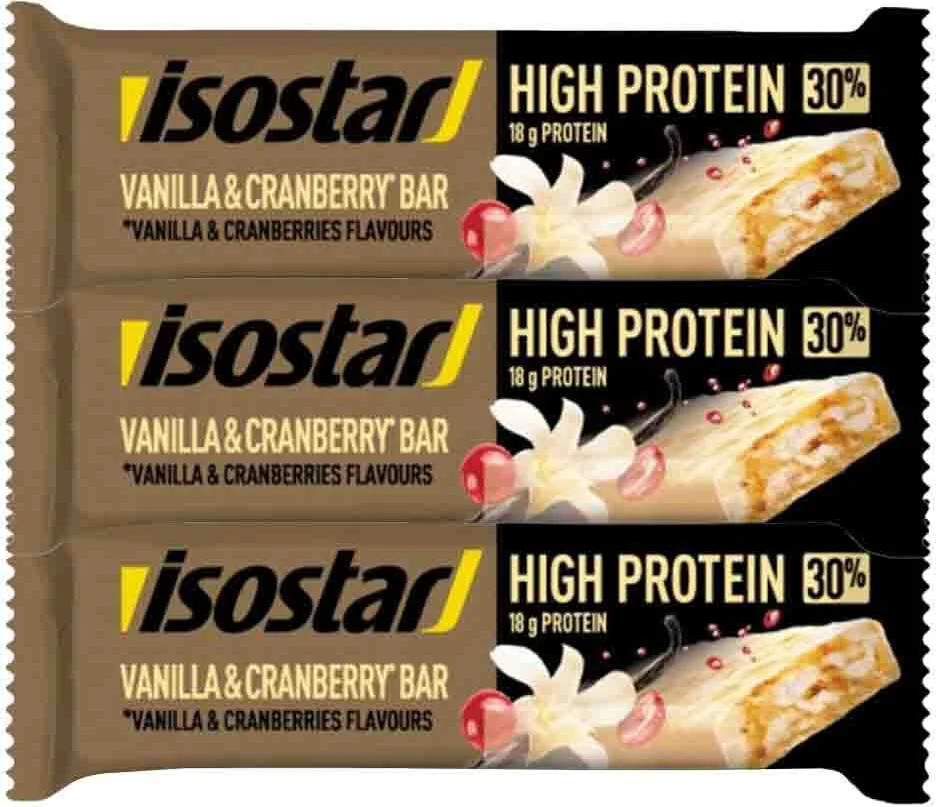 3x Isostar High Protein 30 Vanilla Cranberry 55 gr