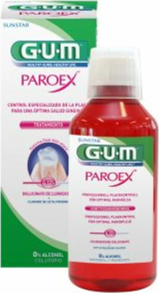 4x GUM Mondspoelmiddel Paroex 300 ml