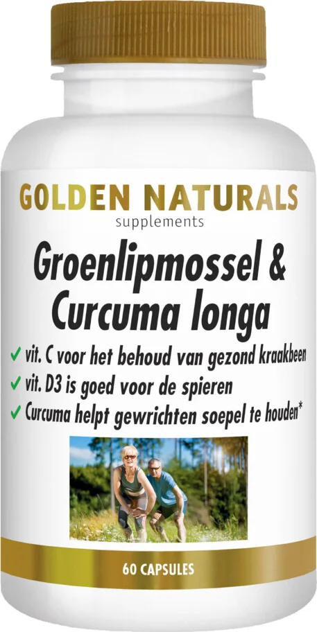 2x Golden Naturals Groenlipmossel & Curcuma longa 60 capsules