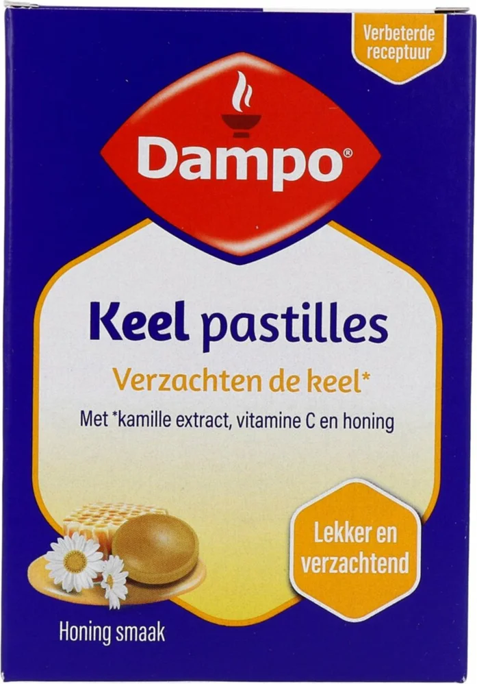 Dampo Keelpastilles Kamille, Honing & Vitamine C 24ST