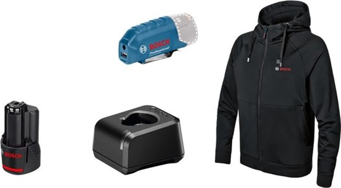 Bosch Professional PRO GHH 12+18V XA XL Verwarmde hoody zwart 1x 2.0Ah - 06188000GE