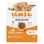 IAMS Kat Adult Sterilised - Overweight Kip 10 kg