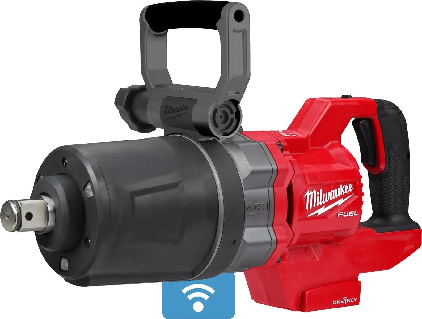 Milwaukee M18 FUEL™ ONEFHIWF1DS-0C ONE-KEY™ D-greep accu slagmoersleutel korte as 2576Nm 1" frictiering 18V Basic Body in koffer - 4933472071