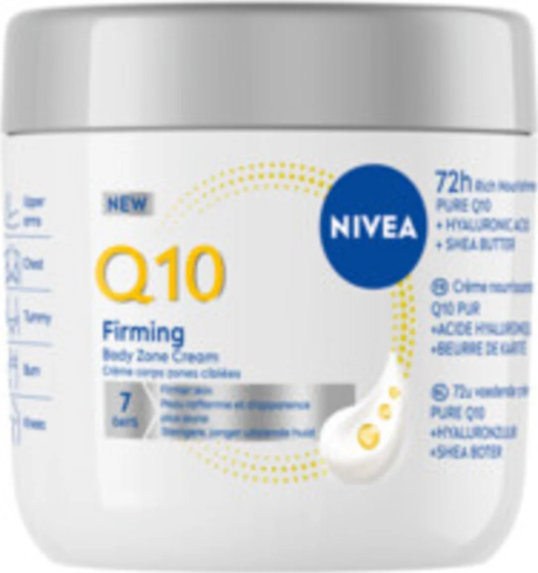 3x NIVEA Verstevigende Body Zone Q10 Crème 400ml