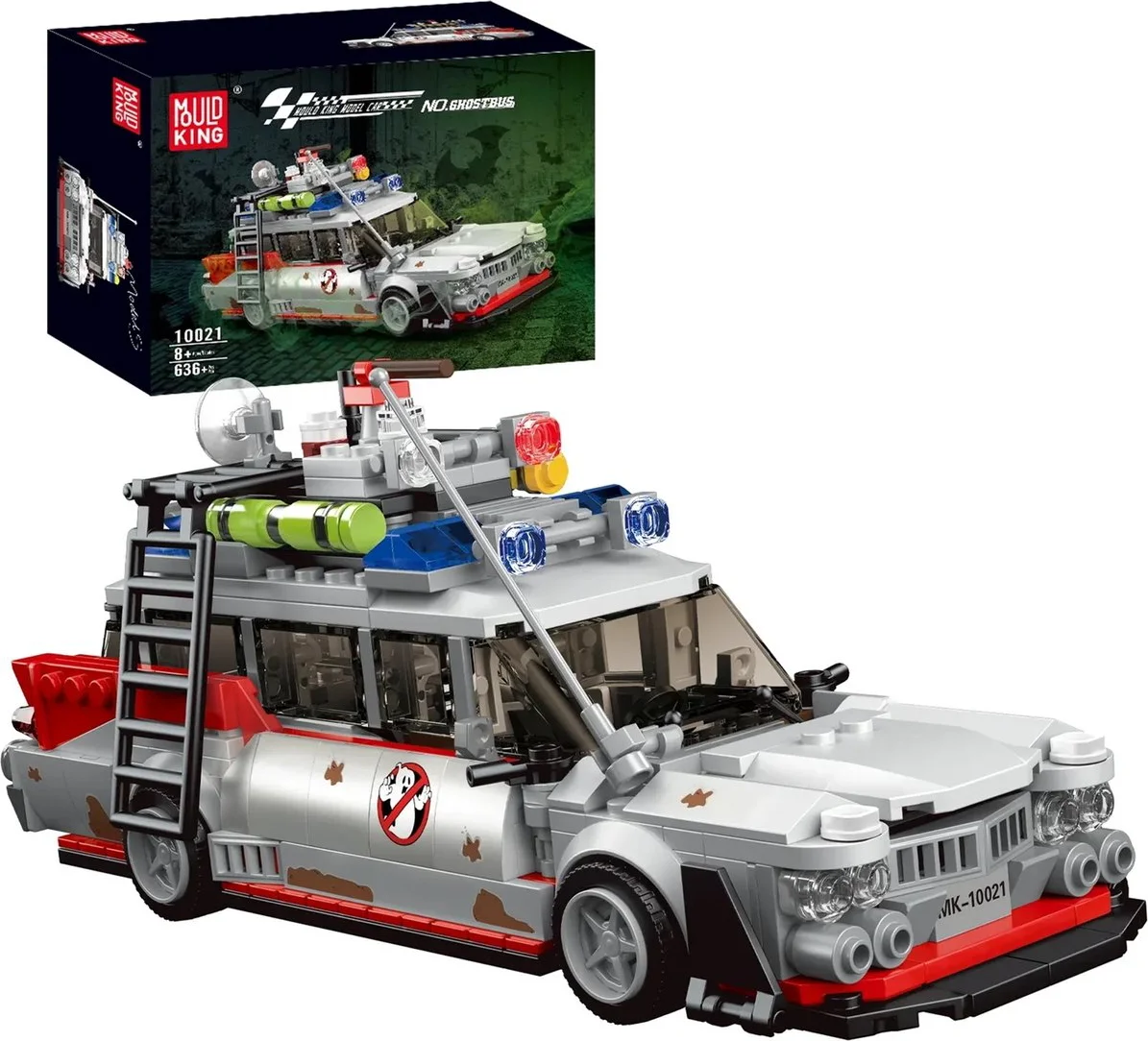 Mould King 10021 - Ghostbus - Ghostbusters Ecto 1 - 603 onderdelen - Compatible met de bekende merken