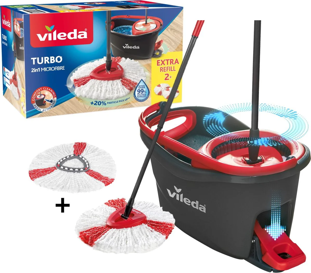 Vileda Turbo Systeem met 2 Navullingen