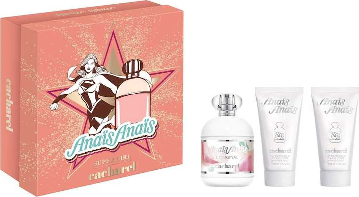 Cacharel Anaïs Anaïs Giftset - 100 ml eau de toilette spray + 2 x 50 ml bodylotion - cadeauset voor dames
